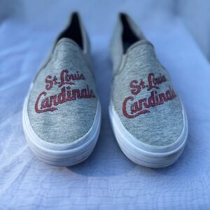 St. Louis Cardinals Gray Slip-On Shoes KEDS